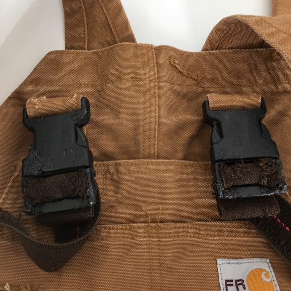 CARHARTT FR Flame Resistant Duck Bib Overalls Quilt Lined Double Knee Men’s 32 - Picture 10 of 17